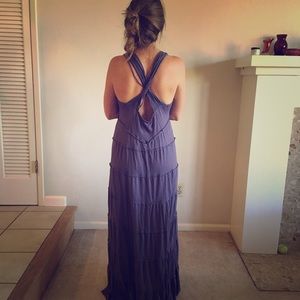 Grey blue maxi dress